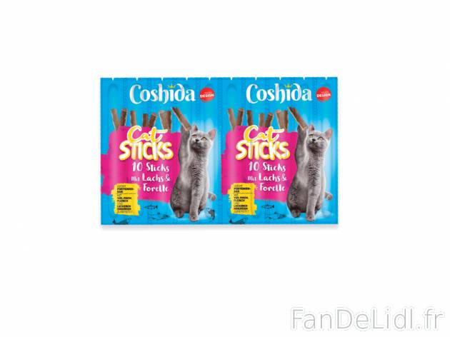 Sticks friandise pour chat , le prix 0.93 € 
- Le paquet de 50 g : 1,39 € (1 ...