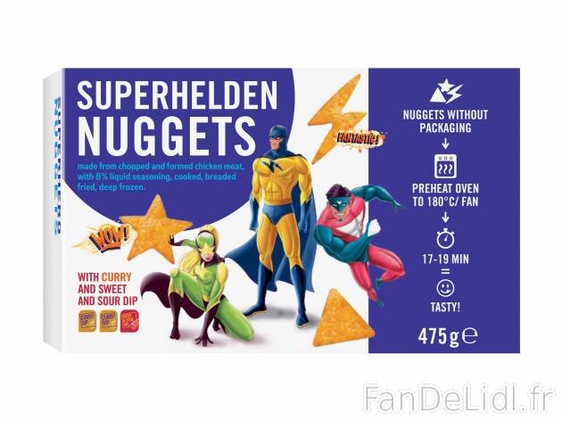 3 Déli’Pocket , le prix 2.49 € 
- Inédit chez Lidl
- Sauces incluses
 
Caractéristiques

- ...