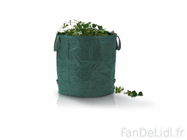 Sac à végétaux pliant , le prix 2.99 € 
- Env. 272 L
- Pliant pour un encombrement ...