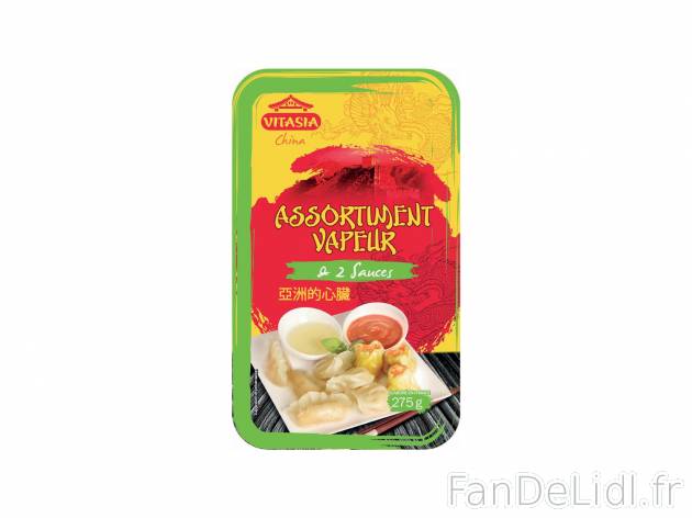Assortiment vapeur à la crevette , le prix 3.99 € 
- 2 sauces incluses !
- ...