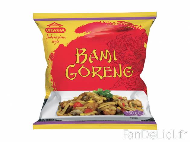 Poêlées asiatiques , le prix 2.49 € 
- Au choix : bami ou nasi
Caractéristiques

- ...