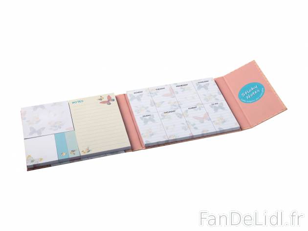 Organiseur à notes repositionnables , le prix 2.99 € 
- Au choix : notes repositionnables ...