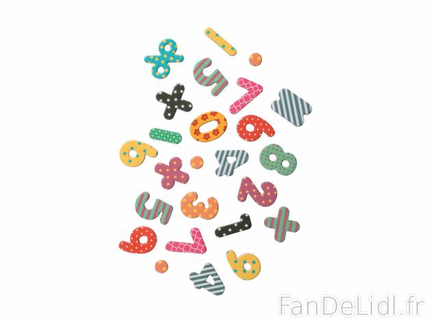 Alphabet ou chiffres et symboles mathématiques aimantés , le prix 2.99 € 
- ...