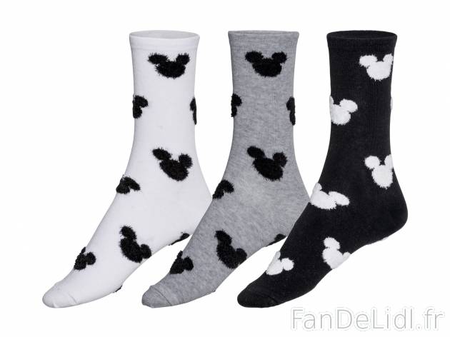Chaussettes Disney , le prix 3.99 € 
- Ex. 67 % coton, 31 % polyamide et 2 % ...