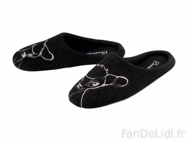 Chaussons Disney , le prix 5.99 € 
- Ex. dessus/doublure/semelle de propreté ...