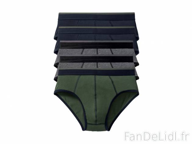 Slips homme , le prix 7.99 € 
- Ex. 95 % coton et 5 % élasthanne
- Du S au ...