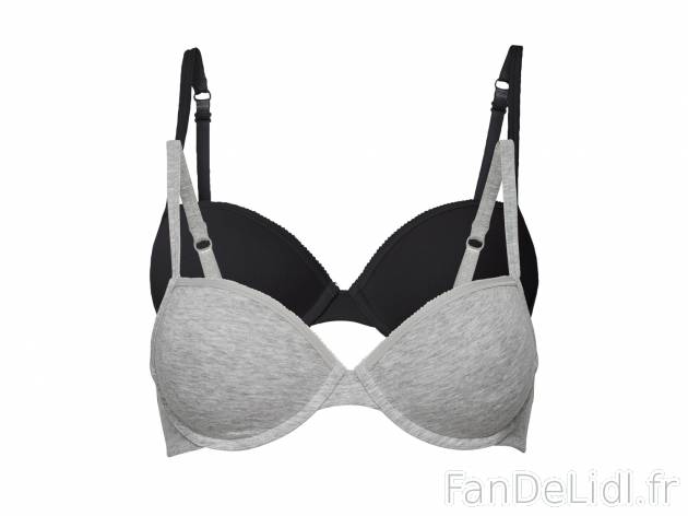 Soutiens-gorge à armatures femme , le prix 7.99 € 
- Ex. dessus 95 % coton et ...