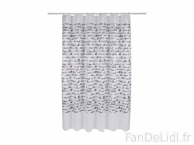 Rideau de douche , le prix 5.99 €  
-  Env. 180 x 200 cm
-  4 coloris au choix