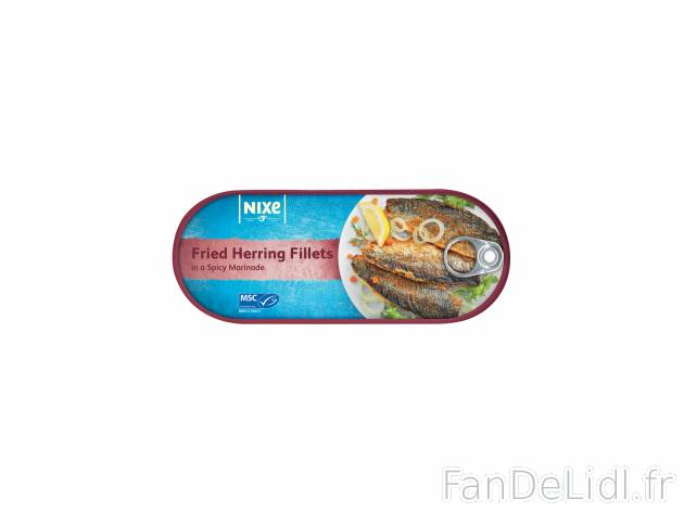 Tendres filets de harengs frits , le prix 1.59 &#8364; 
- Dans leur marinade ...