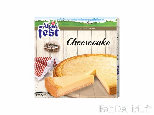 Tarte au fromage blanc , le prix 3.99 &#8364;  

Caractéristiques

- surgelées