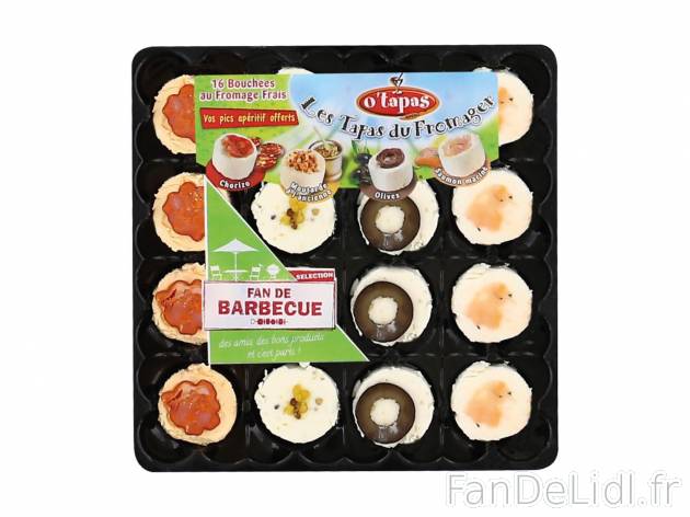 Bouchées au fromage frais1 , prezzo 2.19 € per 110 g 
- Assortiment de bouchées ...