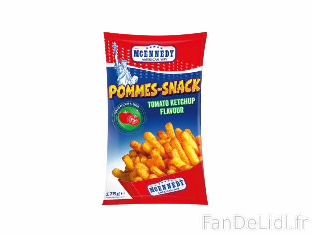 Snack de pommes de terre , le prix 1.09 €  
-  Au choix : ketchup ou curry BBQ