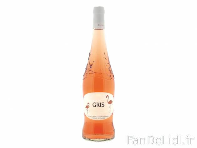 Pays d’Oc Gris IGP1 , prezzo 1.89 € per 75 cl 
- Température optimale de dégustation ...
