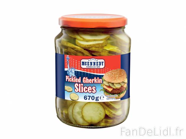 Tranches de cornichons , le prix 1.69 €
