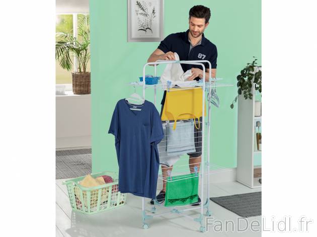 Séchoir à linge tour rabattable Aquapur, le prix 16.99 € 
- Longueur totale ...
