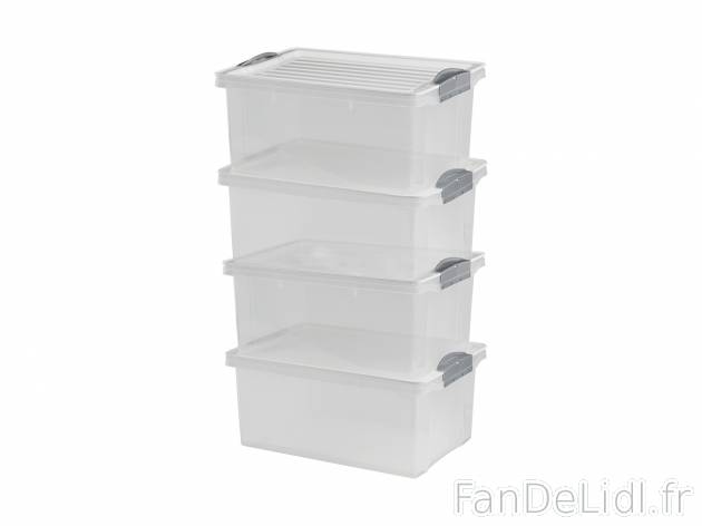 Boîtes de rangement , le prix 7.99 € 
- Au choix : env. 13 L chacune, env. 39,5 ...