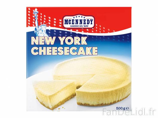 Cheesecake , le prix 3.99 €  

Caractéristiques

- surgelées