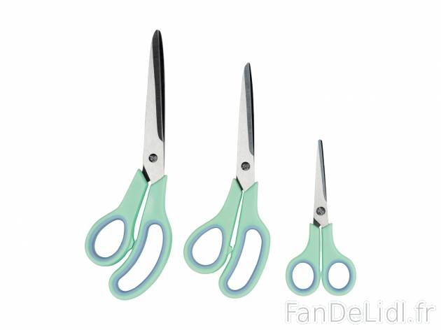 Set de ciseaux , le prix 2.99 € 
- Set de 3 : ciseaux de tailleur, ciseaux ménagers ...