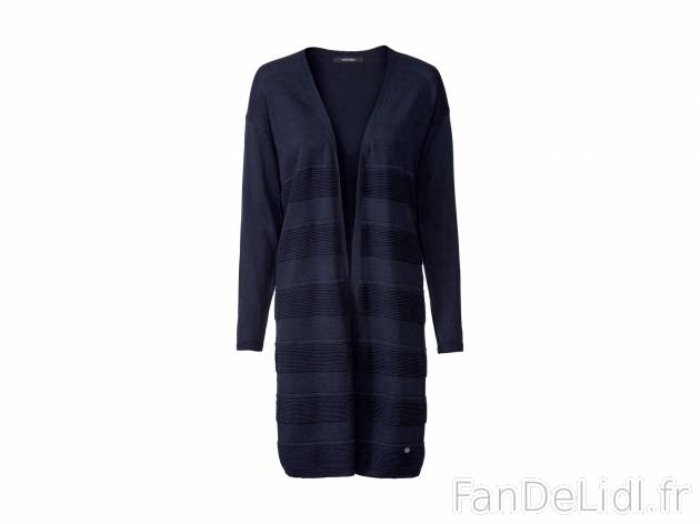 Cardigan long , le prix 9.99 € 
- Du S au XL selon modèle.
- Ex. 60 % coton ...