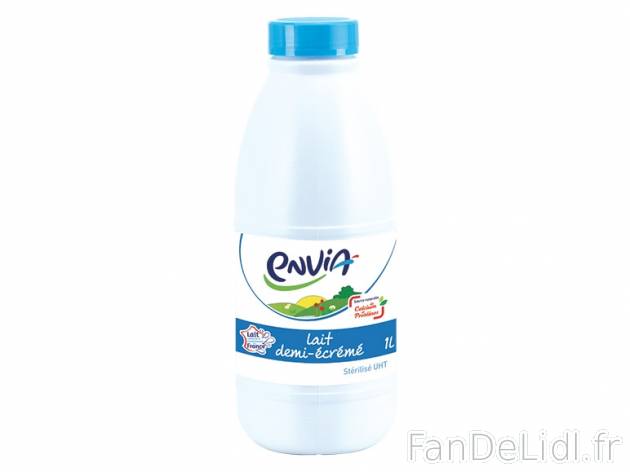 Lait 1/2 écrémé UHT , prezzo 0.73 € per La bouteille de 1 L 
- Toute l&apos;année ...