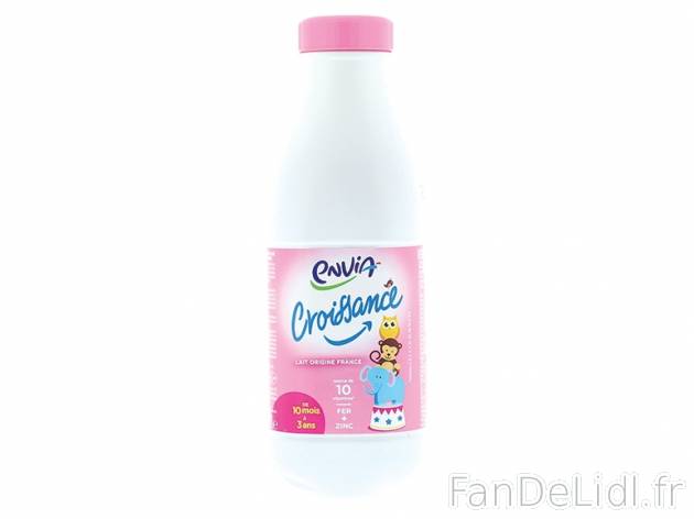 Lait de croissance , prezzo 1.15 € per La bouteille de 1 L 
- De 10 mois à 3 ...