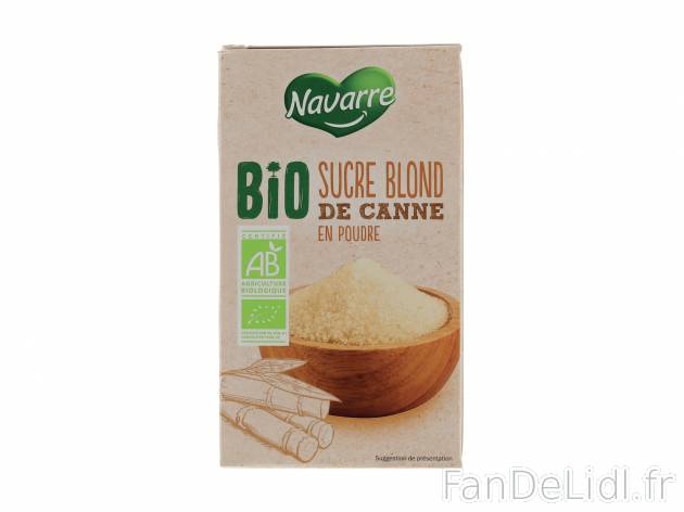 Sucre de canne blond Bio , le prix 1.15 € 

Caractéristiques

- AB agriculture ...