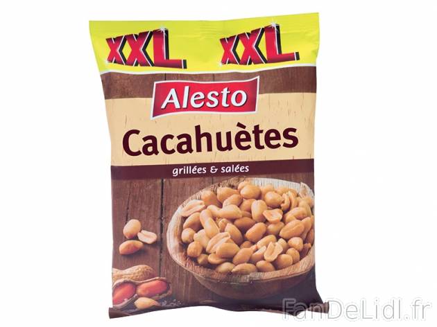 Cacahuètes salées , prezzo 1.15 € per 500 g, 1 kg = 2,30 € EUR. 
- Prix normal ...