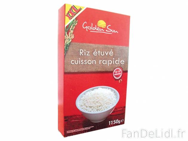 Riz étuvé cuisson rapide , prezzo 0.95 € per 1,15 kg, 1 kg = 0,83 € EUR. 
- ...