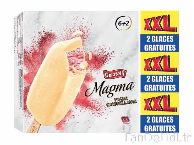 8 bâtonnets glacés fraise/chocolat blanc , prezzo 2.29 € per Soit le lot de ...