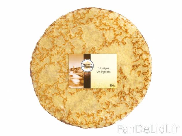 6 crêpes de froment1 , prezzo 2.15 € per 300 g 
    