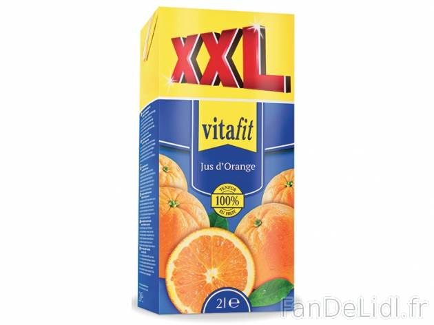 Jus d&apos;orange , prezzo 1.09 € per La bouteille de 2 L, 1 L = 0,55 € ...