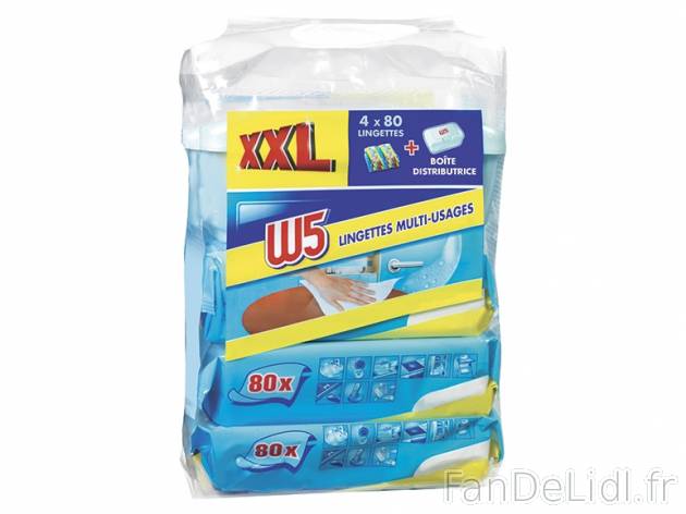 320 lingettes multi-usages , prezzo 5.97 € per Le lot de 4 x 80 lingettes 
- ...