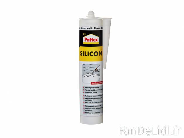 Pattex mastic acrylique, silicone blanc ou transparent, , le prix 2.99 € 
- Au ...