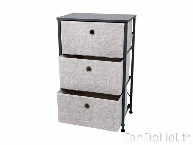 Commode à 3 tiroirs en textile , le prix 34.99 € 
- Env. 45 x 73 x 30 cm (l ...