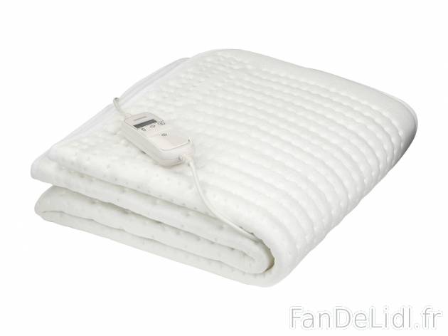 Chauffe-matelas 2 zones , le prix 24.99 € 
- 60 W
- Env. 150 x 80 cm
- 9 températures ...