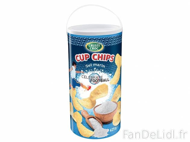 Seau de chips , prezzo 2.99 € per 425 g au choix, 1 kg = 7,04 € EUR. 
- Au ...