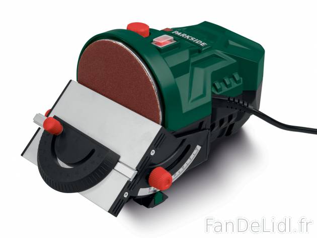 Ponceuse à disque Parkside, le prix 39.99 € 
- 140 W
- Idéale pour des arêtes, ...