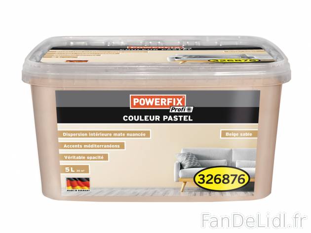 Peinture couleur pastel , le prix 9.99 € 
- Env. 5 L
- Autres modèles disponibles ...