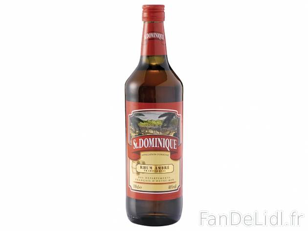 Rhum ambré traditionnel St. Dominique , prezzo 10.29 € per La bouteille de 1 ...