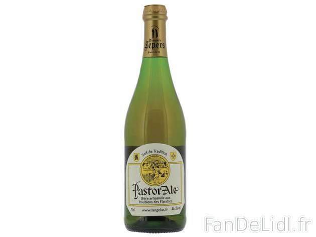 Bière Pastor Ale , prezzo 1.89 € per 75 cl, 1 L = 2,52 € EUR. 
- 5 % Vol. ...