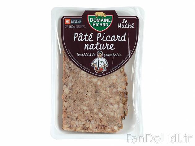Pâté picard , prezzo 1.79 € per 160 g au choix, 1 kg = 11,19 € EUR. 
- Au ...
