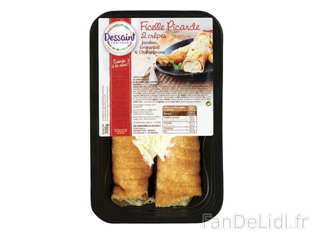 2 ficelles picardes , prezzo 2.49 € per 2 x 150 g, 1 kg = 8,30 € EUR. 
- Composée ...