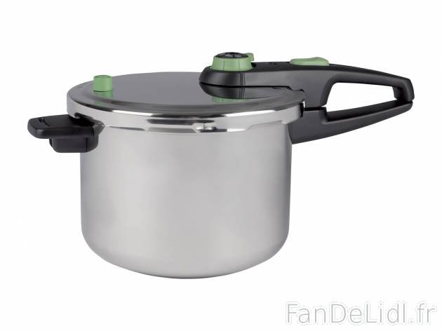 Autocuiseur , le prix 39.99 € 
- Env. 6 L
- Panier vapeur inclus
- Fond triple ...