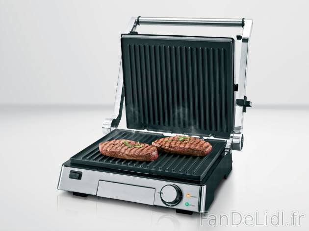 Gril 3 en 1 , le prix 39.99 € 
- 2 000 W
- 3 en 1 : gril de contact, gril pour ...
