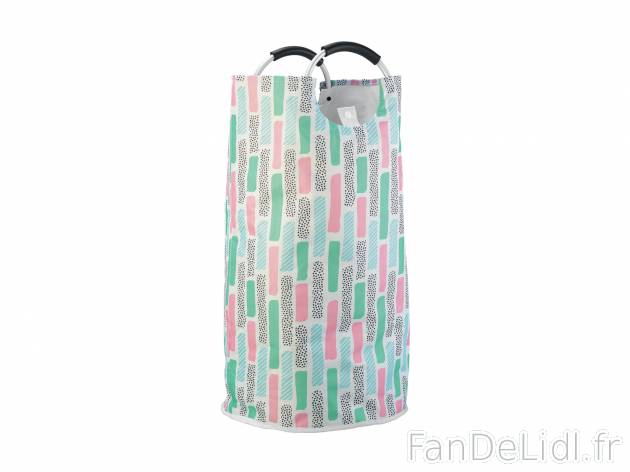 Sac à linge , le prix 6.99 € 
- Fermeture à bouton-pression
- Env.  55 l
- ...