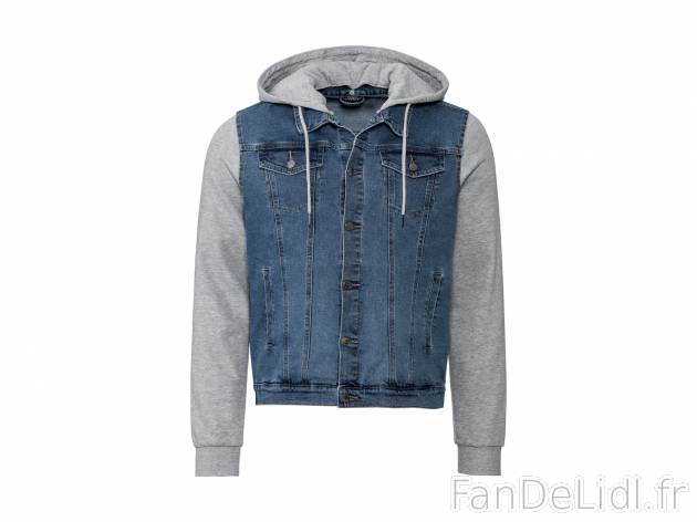 Veste en jean homme , le prix 12.99 € 
- Du 38 au 48 selon modèle.
- Ex. 98 ...