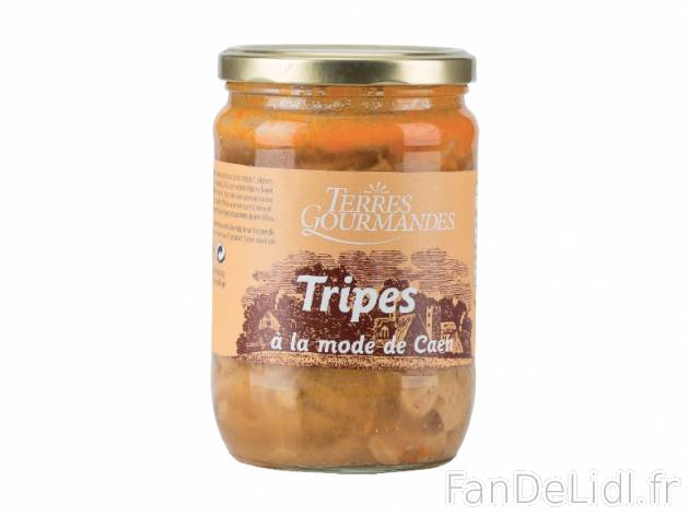 Tripes à la mode de Caen , prezzo 3.49 € per 600 g, 1 kg = 5,82 € EUR.