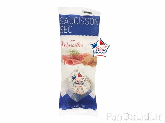 Saucisson sec au maroilles , prezzo 2.69 € per 250 g, 1 kg = 10,76 € EUR. 
- ...