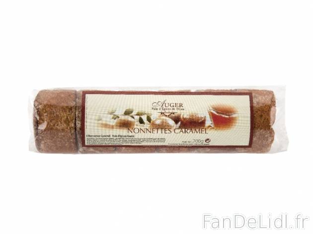 6 nonnettes au caramel , prezzo 2.99 € per 200 g, 1 kg = 14,95 € EUR.