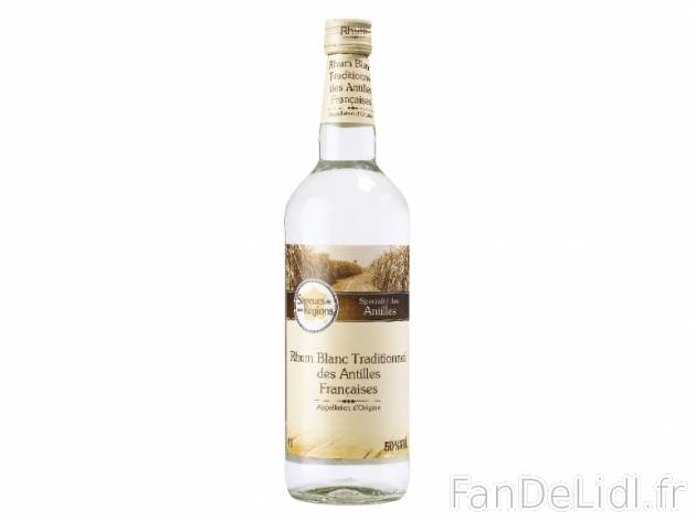 Rhum blanc traditionnel des Antilles françaises , prezzo 14.49 € per La bouteille ...